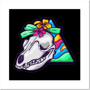 Skull Rainbow Posters and Art